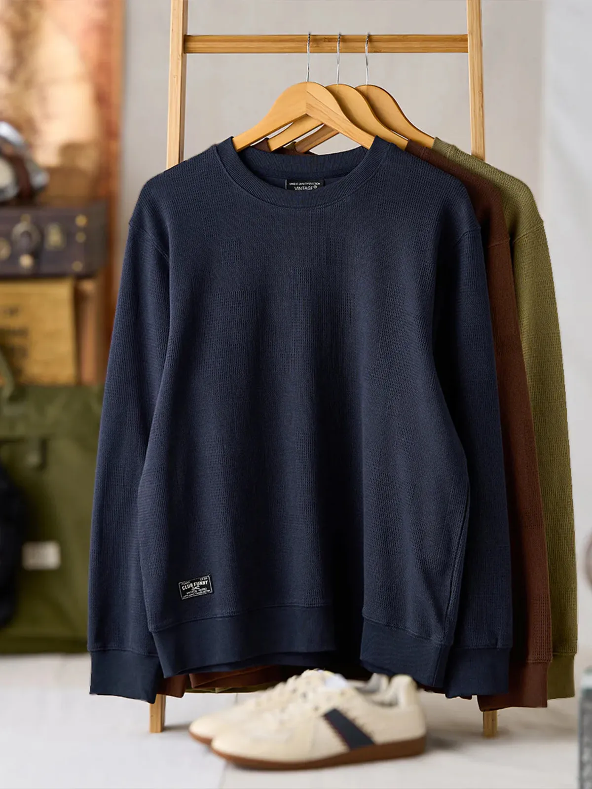 320g Heavyweight Jacquard Knit Sweatshirt sold by Karaku product image thumbnail 5