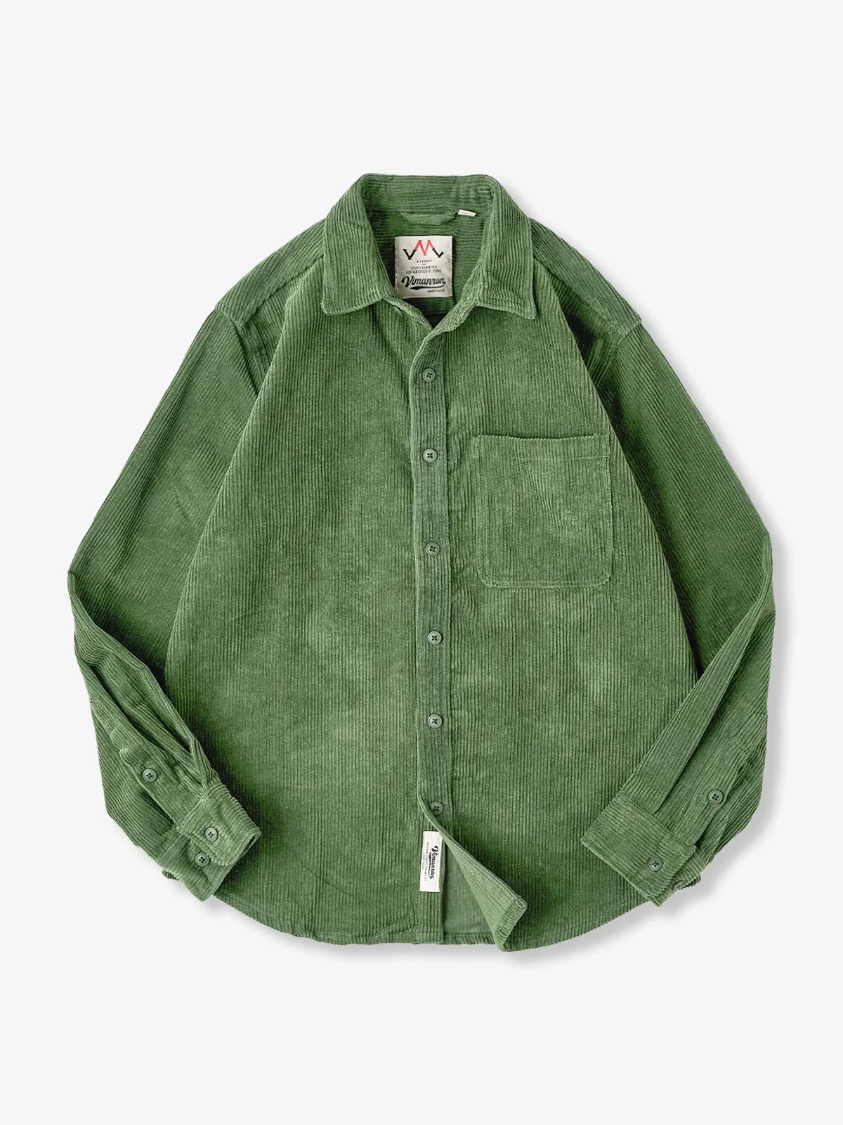 Corduroy Long-Sleeve Shirt with Single Pocket sold by Karaku product image thumbnail 4