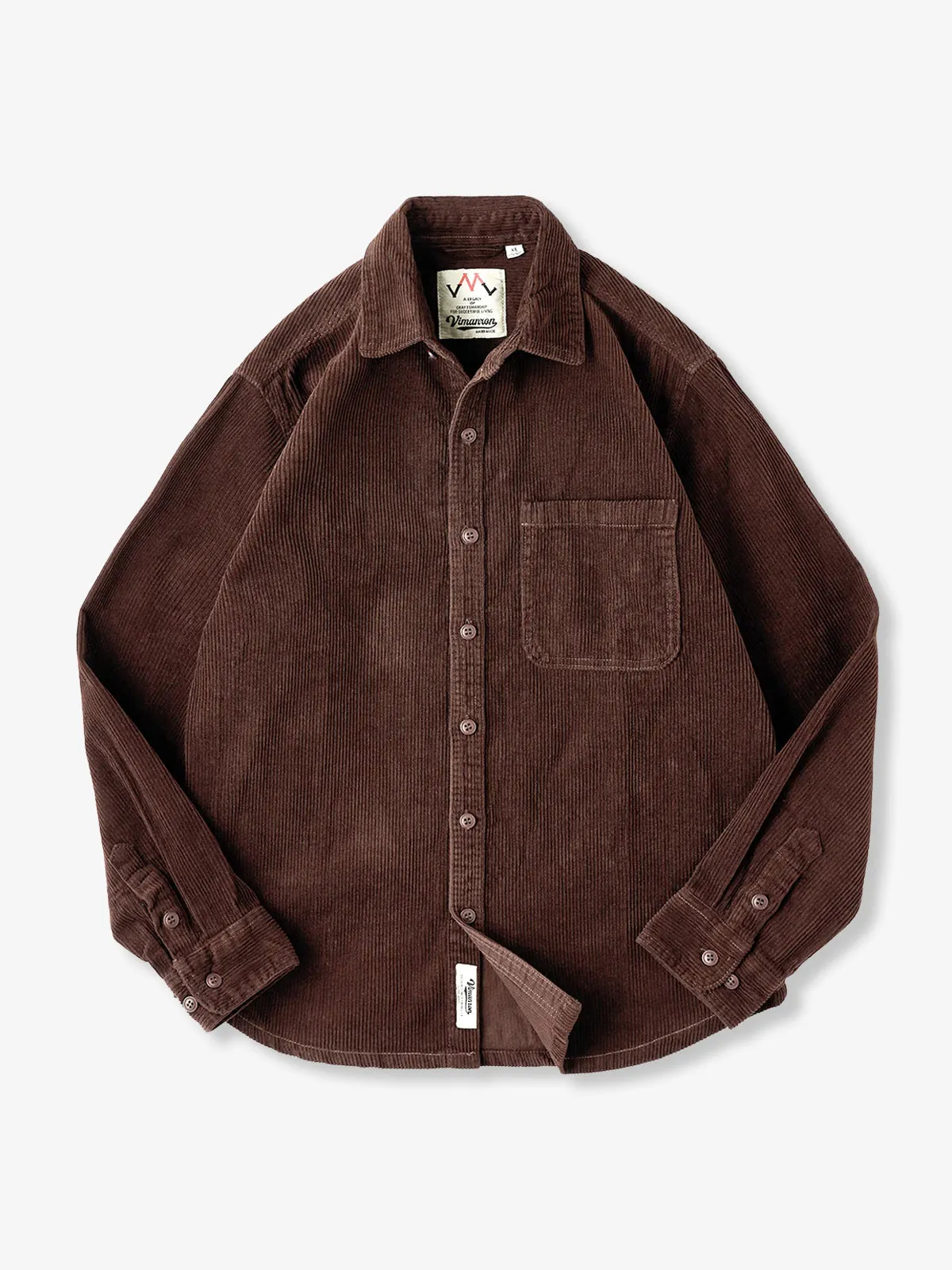 Corduroy Long-Sleeve Shirt with Single Pocket sold by Karaku product image thumbnail 5