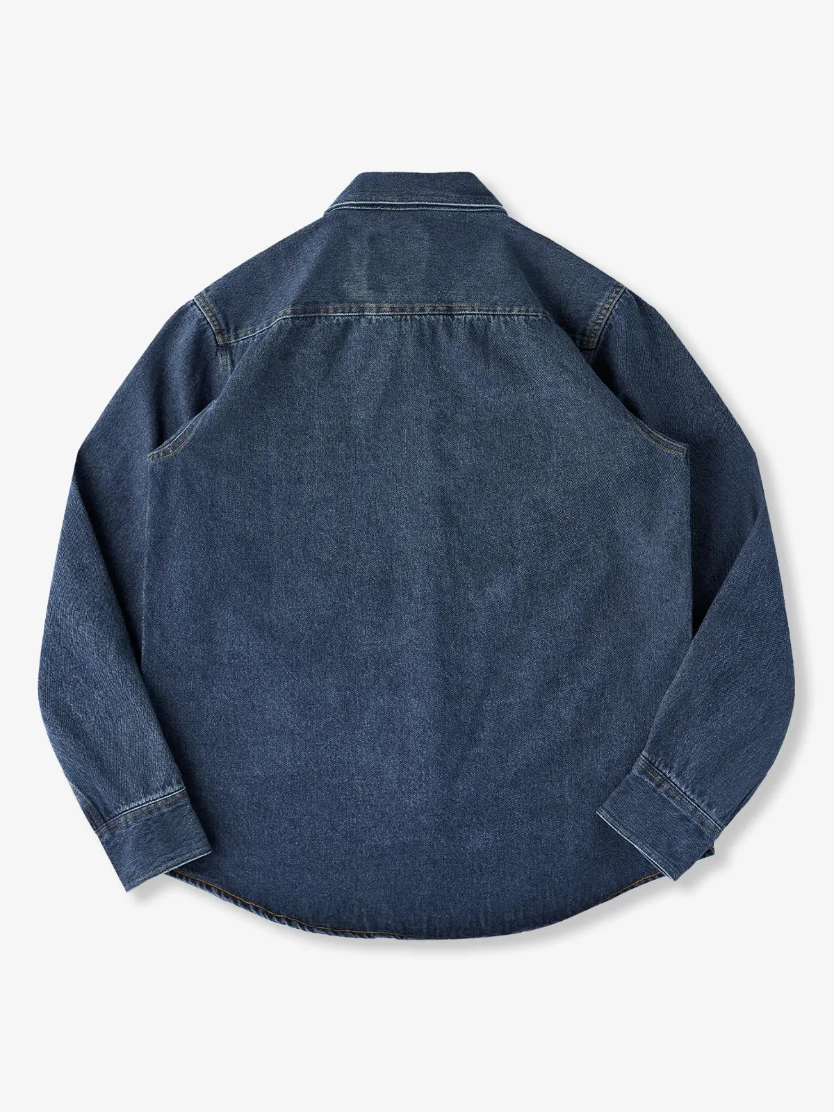 Denim Work Shirt with Western Yoke and Pleated Pockets sold by Karaku product image thumbnail 3