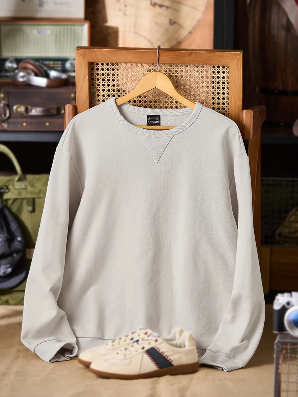 "Skeleton-Visible Cat" Print Back-Pile Cotton V-Gusset Sweatshirt sold by Karaku product image thumbnail 4