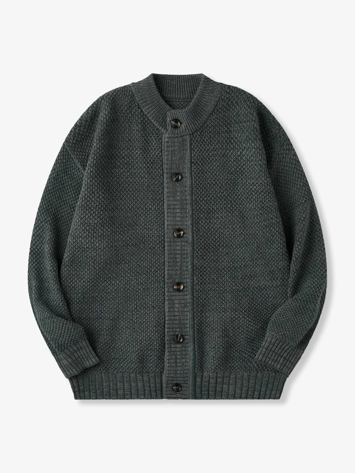 Pineapple Pile Knit Cardigan with Ribbed Cuffs & Hem sold by Karaku product image thumbnail 4