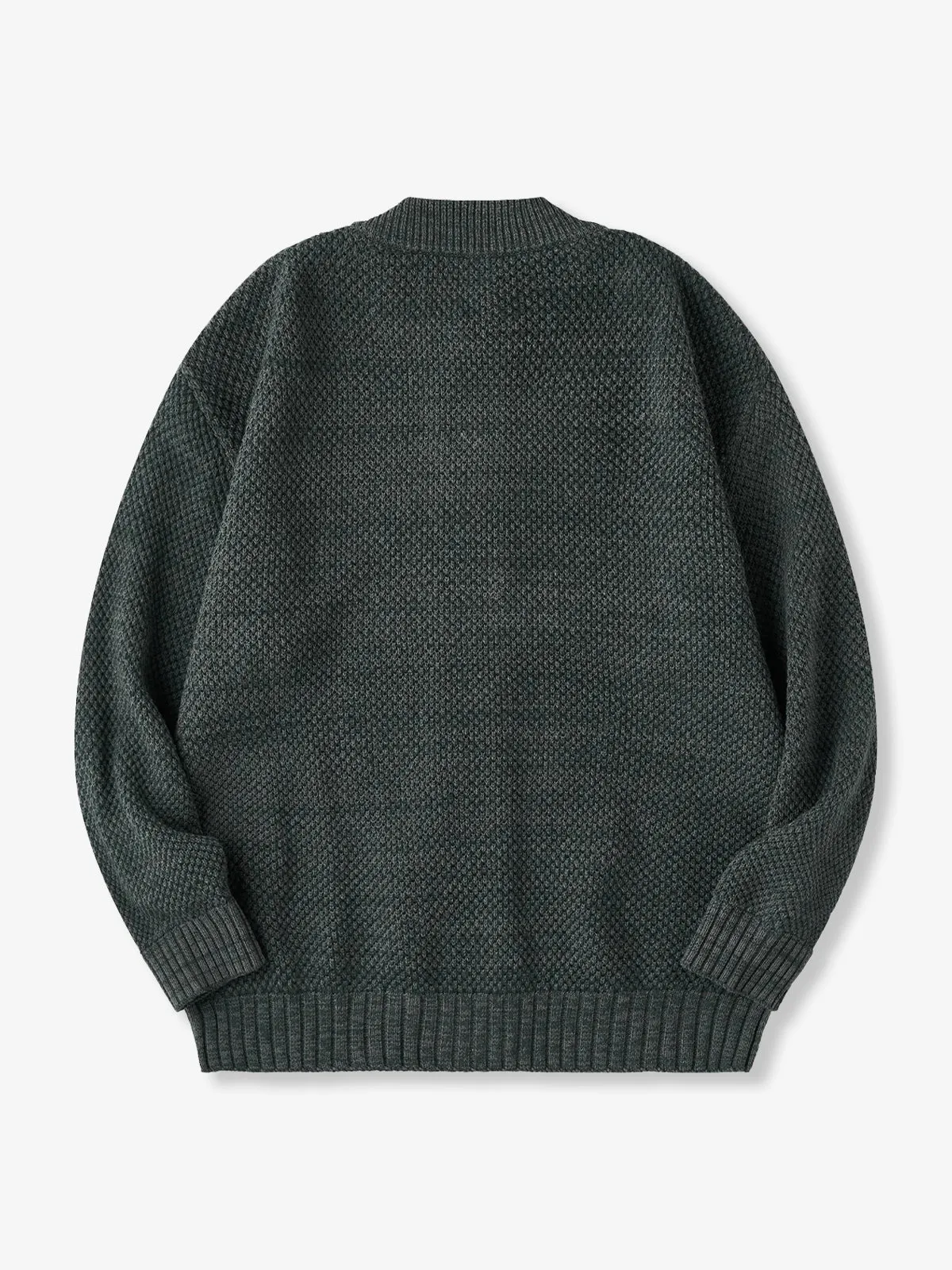 Pineapple Pile Knit Cardigan with Ribbed Cuffs & Hem sold by Karaku product image thumbnail 5