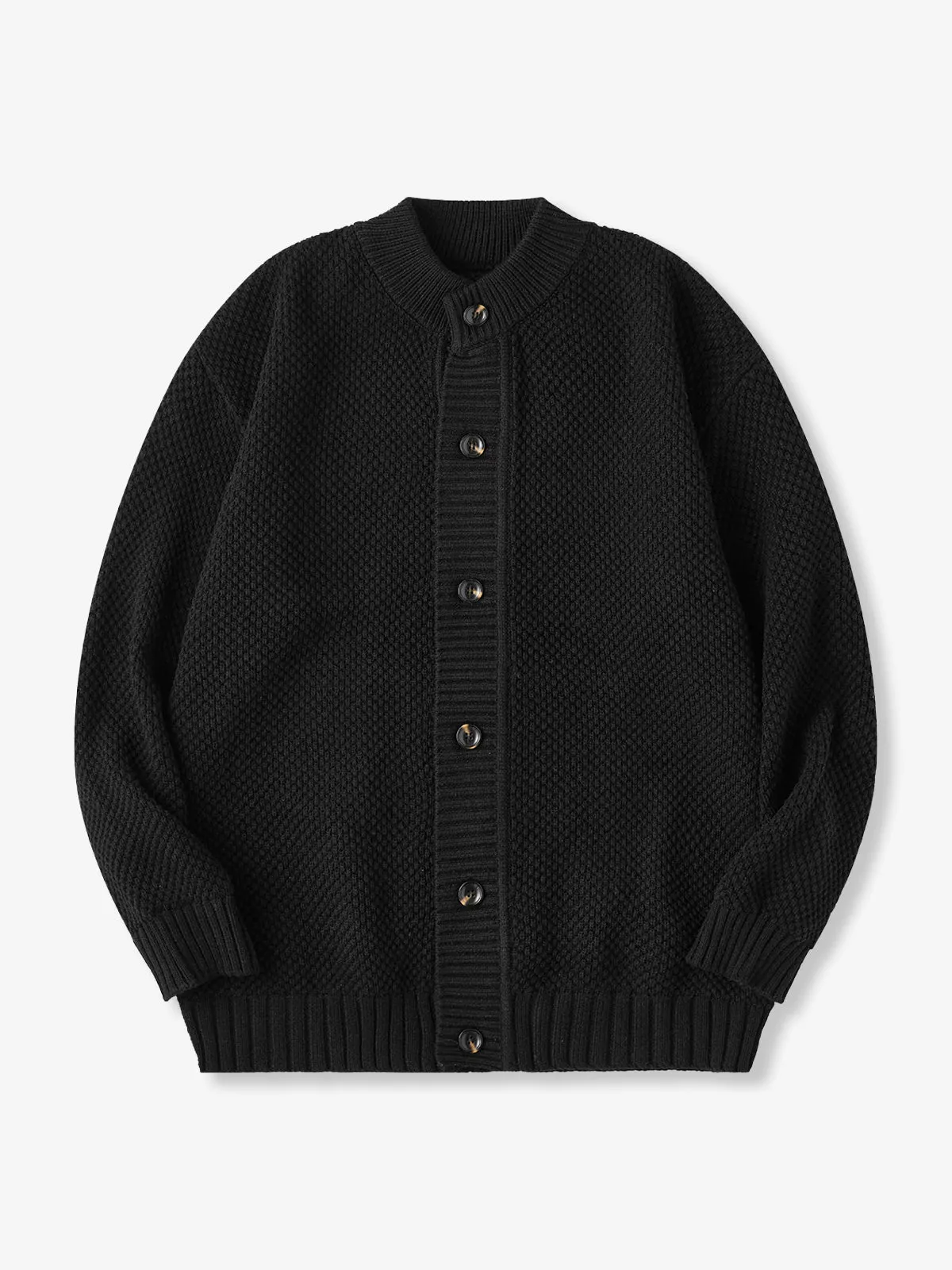 Pineapple Pile Knit Cardigan with Ribbed Cuffs & Hem sold by Karaku product image thumbnail 2