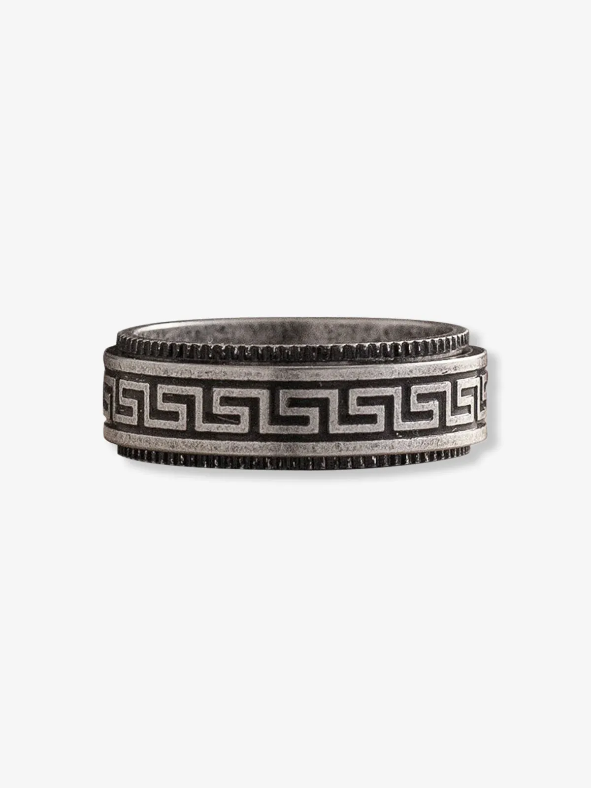 “Runes & Greek Key” Vintage-Finish Spinner Ring sold by Karaku product image thumbnail 2