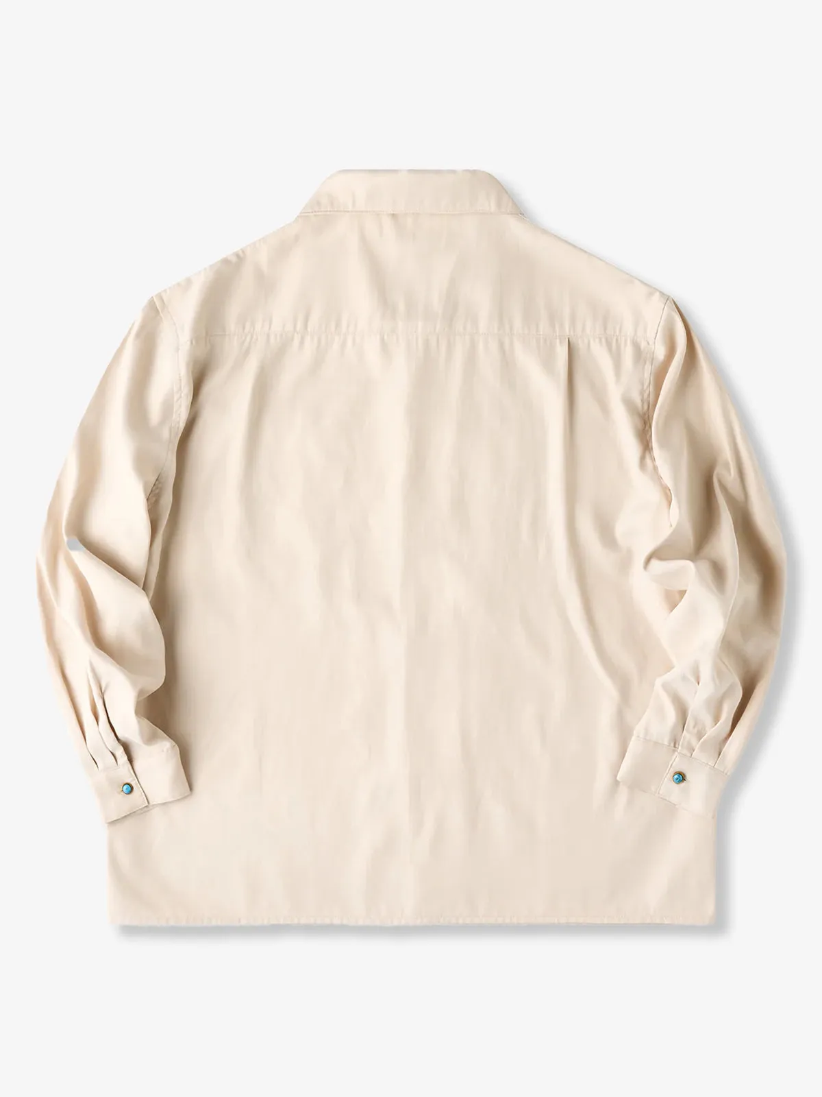 Ethnic Jacquard Pocket Turquoise-Style Button Peach Skin Shirt sold by Karaku product image thumbnail 2