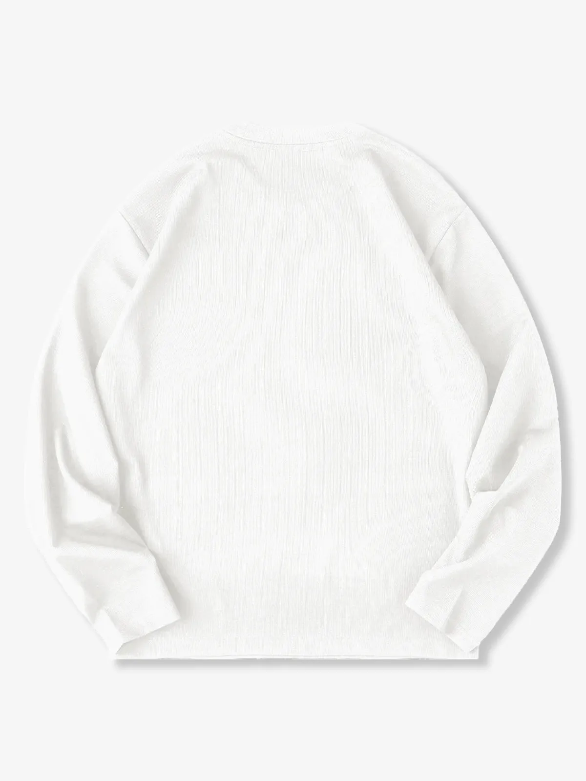 Solid 2-Color Ribbed Texture Modal Blend Basic Long Sleeve Tee sold by Karaku product image thumbnail 4