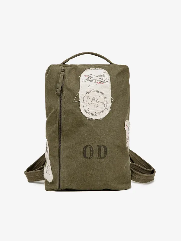 Embroidered Patch 12oz Washed 2-Way Kit Bag sold by Karaku