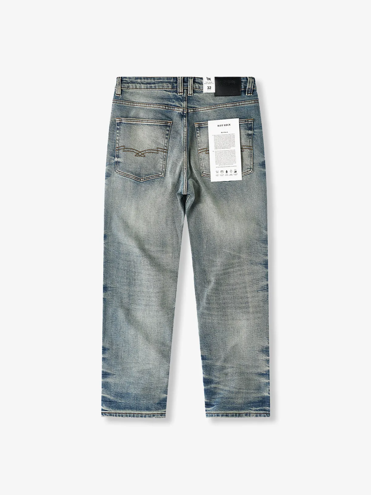 Beard & Heavy-Wash Straight Denim Pants sold by Karaku product image thumbnail 2