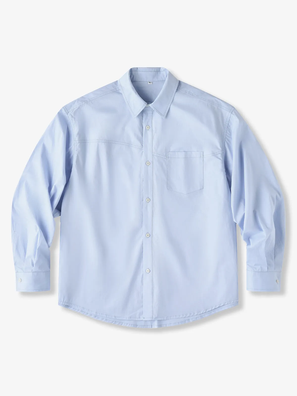 4-Color Wave Stitch Cotton Long-Sleeve Shirt sold by Karaku product image thumbnail 3