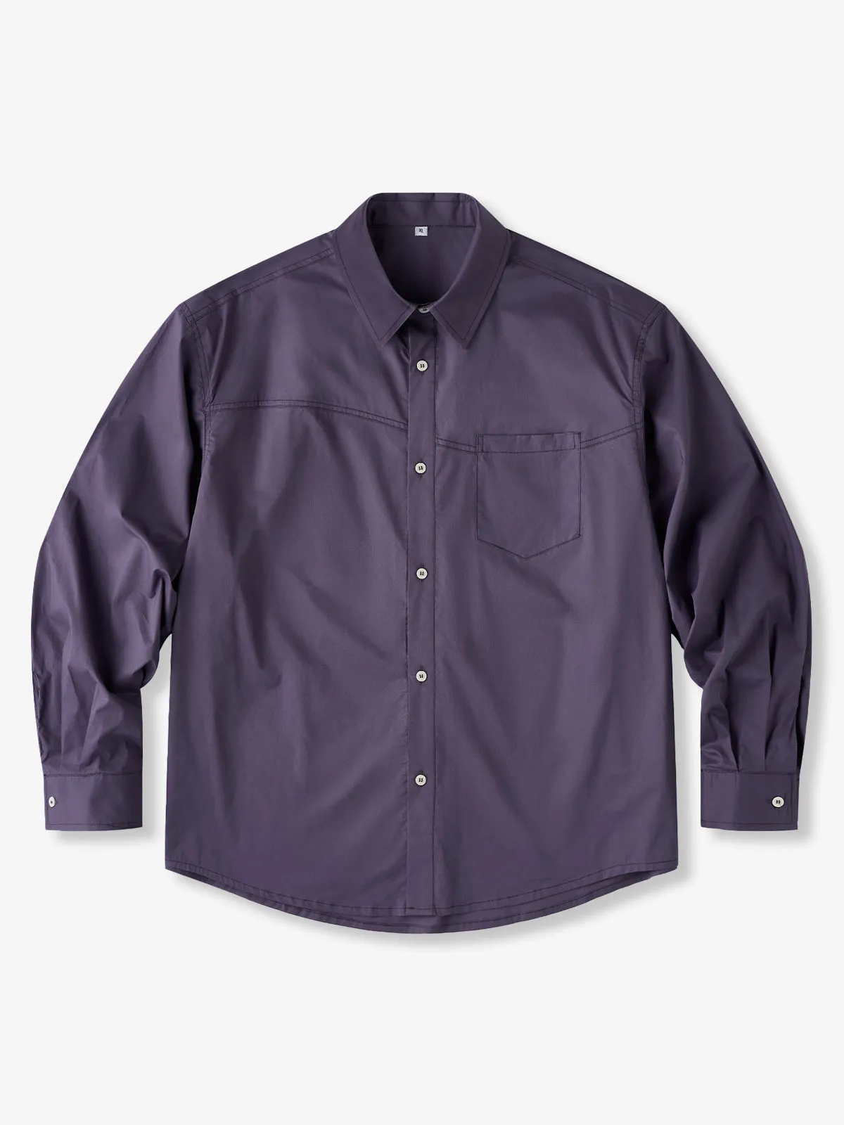 4-Color Wave Stitch Cotton Long-Sleeve Shirt sold by Karaku