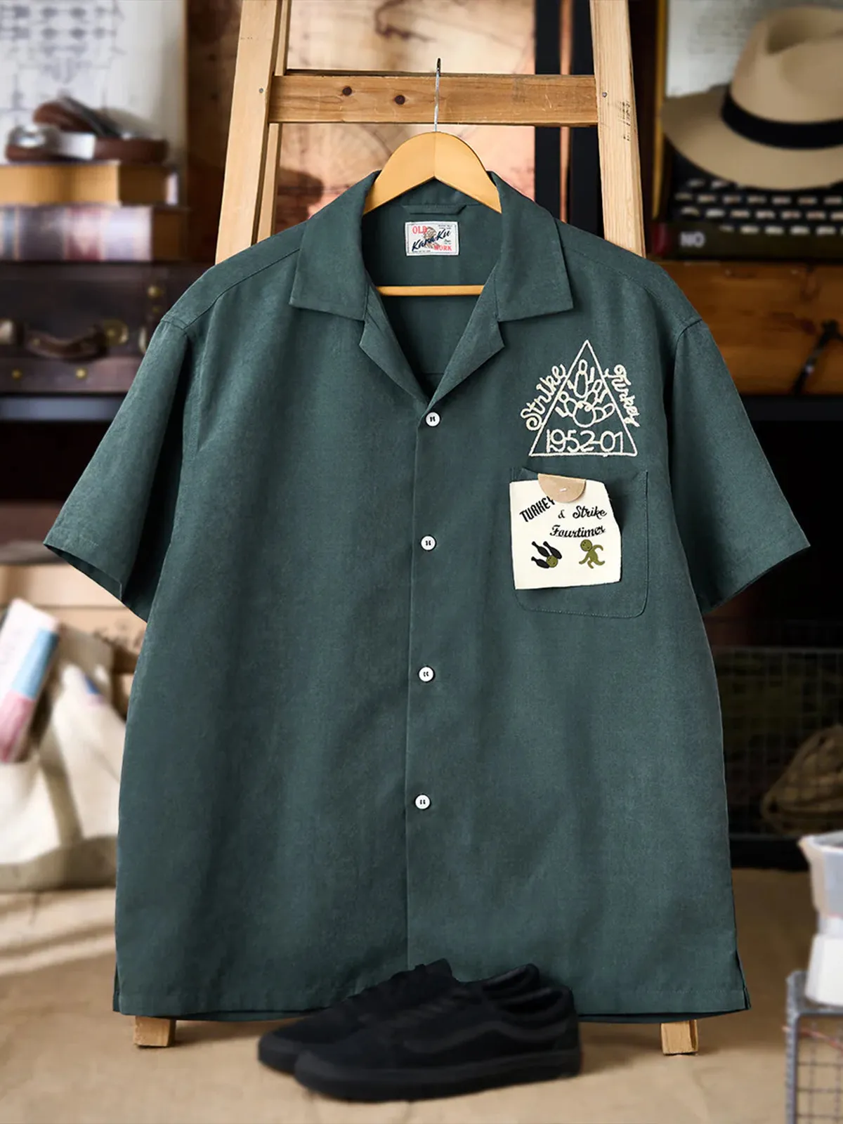 Bowling Cuban Collar Short-Sleeve Shirt sold by Karaku product image thumbnail 3