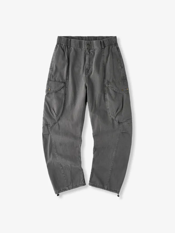 Drawstring Hem Easy Cargo Pants 4-Color sold by Karaku
