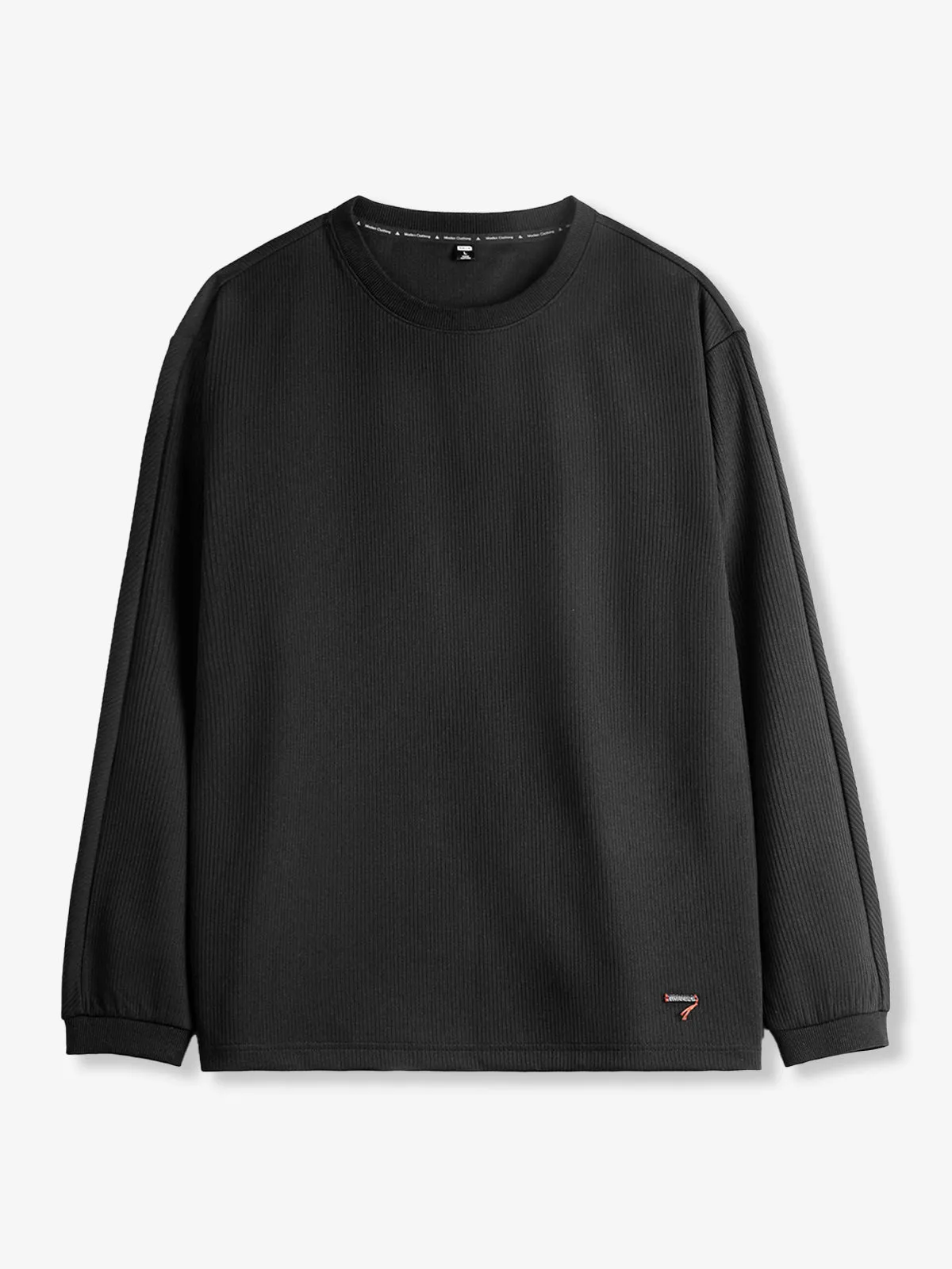 3D Ribbed Lightweight Knit Long-Sleeve Tee sold by Karaku product image thumbnail 2