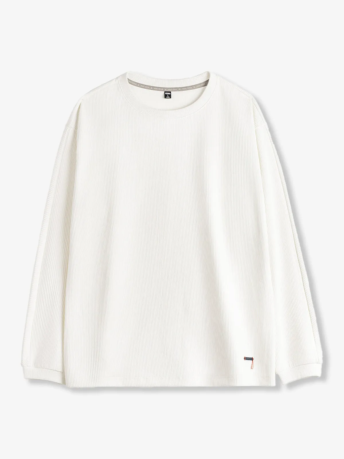 3D Ribbed Lightweight Knit Long-Sleeve Tee sold by Karaku