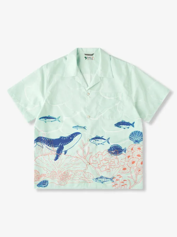 [Pre-order] “Summer Undersea Parade” Ocean Life Print Aloha Shirt sold by Karaku