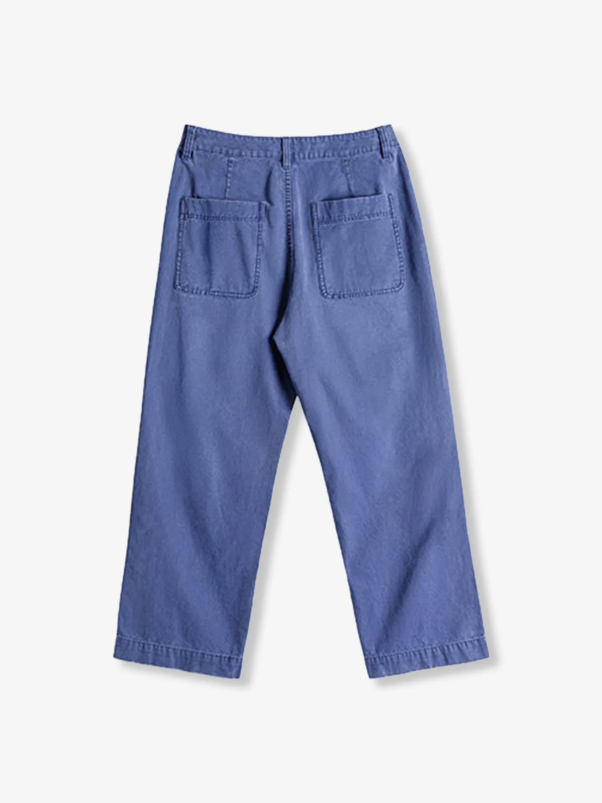 Blue Washed Canvas Loose Straight-Leg French Work Pants sold by Karaku product image thumbnail 2