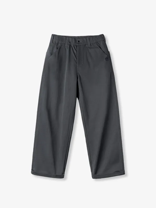 Tailored Black Pleated Straight-Leg Pants made by Karaku