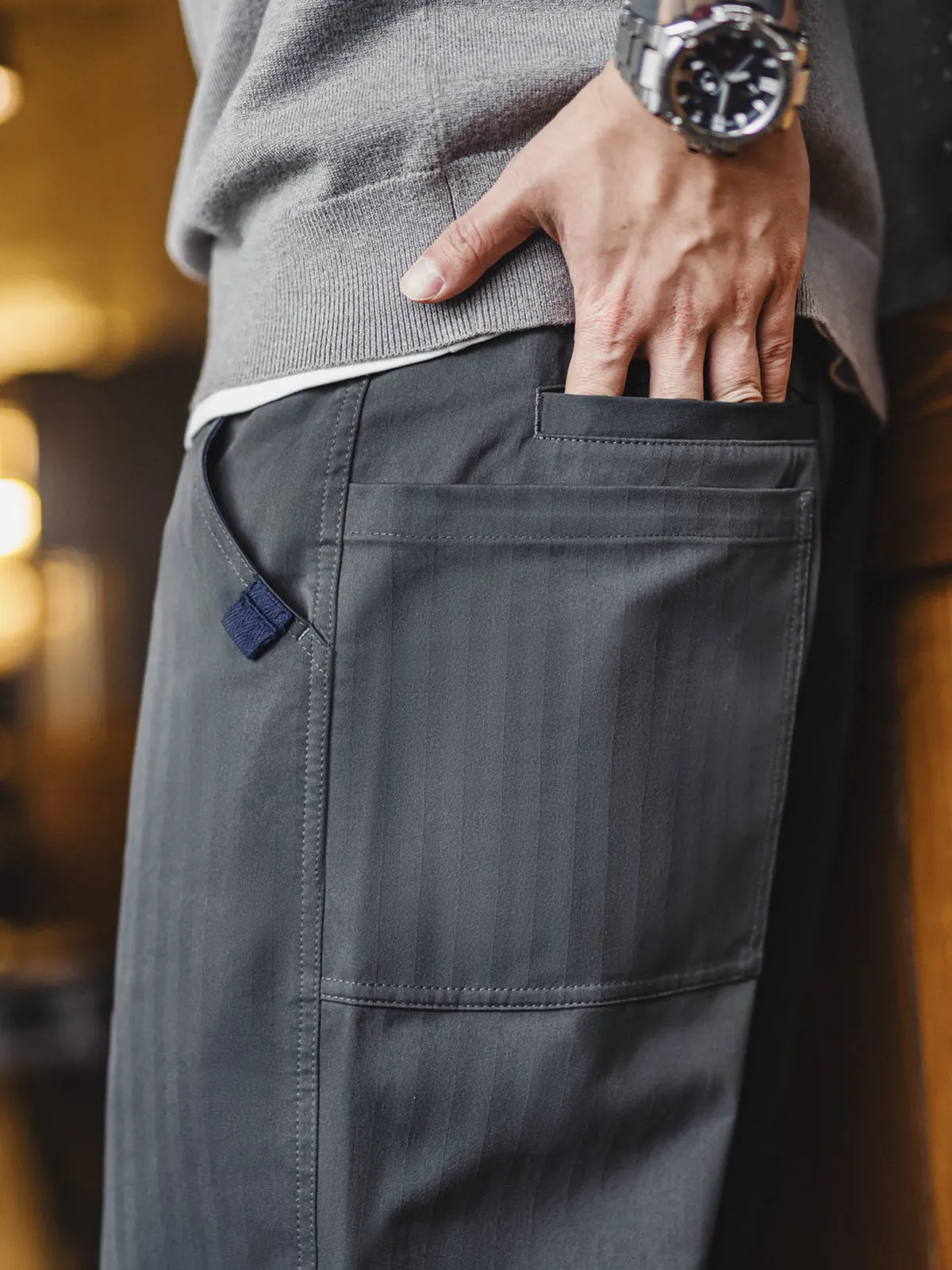 Tailored Black Pleated Straight-Leg Pants sold by Karaku product image thumbnail 5