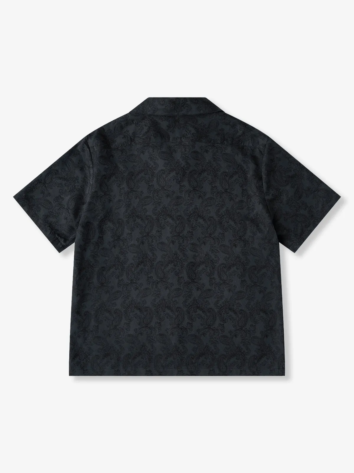 Wool-Blend Paisley Jacquard Open-Collar Shirt sold by Karaku product image thumbnail 2