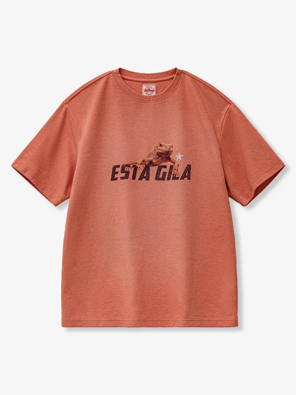 Gila Monster Sunset Orange Short-sleeve Tee made by Karaku