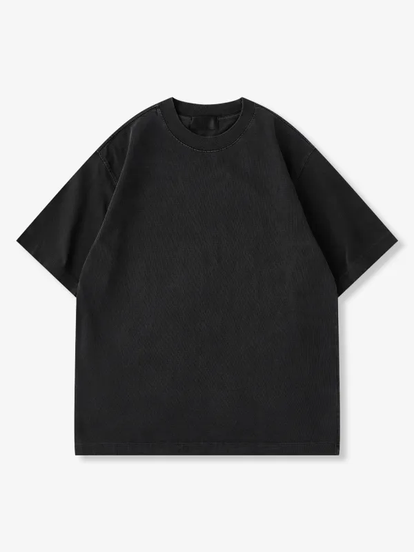 Heavyweight Casual Loose Fit Basic Crewneck Tee made by Karaku