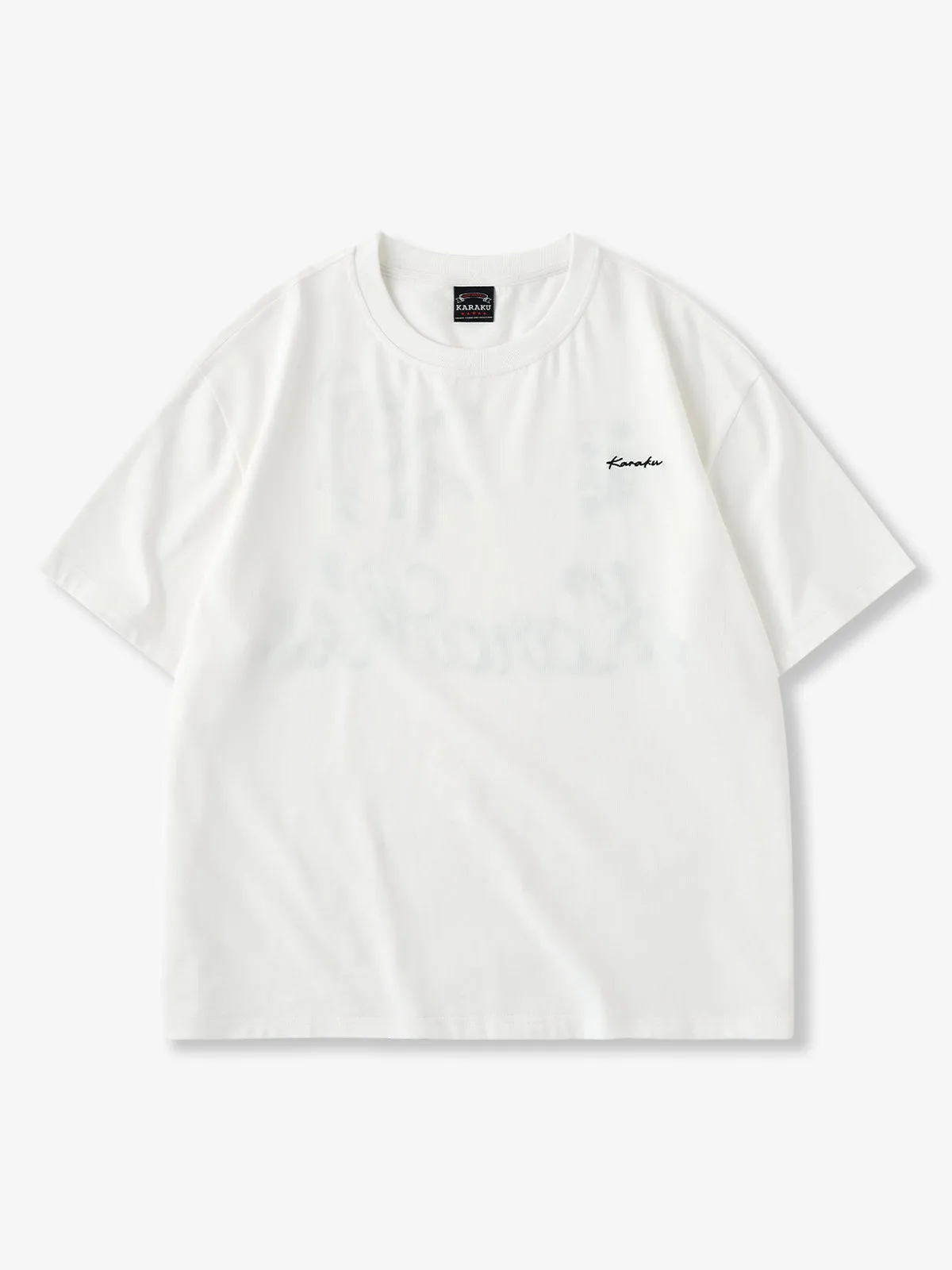 KARAKU × Koma “Strange Hundred Monster Stories” Dancing Bakeneko Print & Embroidered Cotton Tee sold by Karaku product image thumbnail 2
