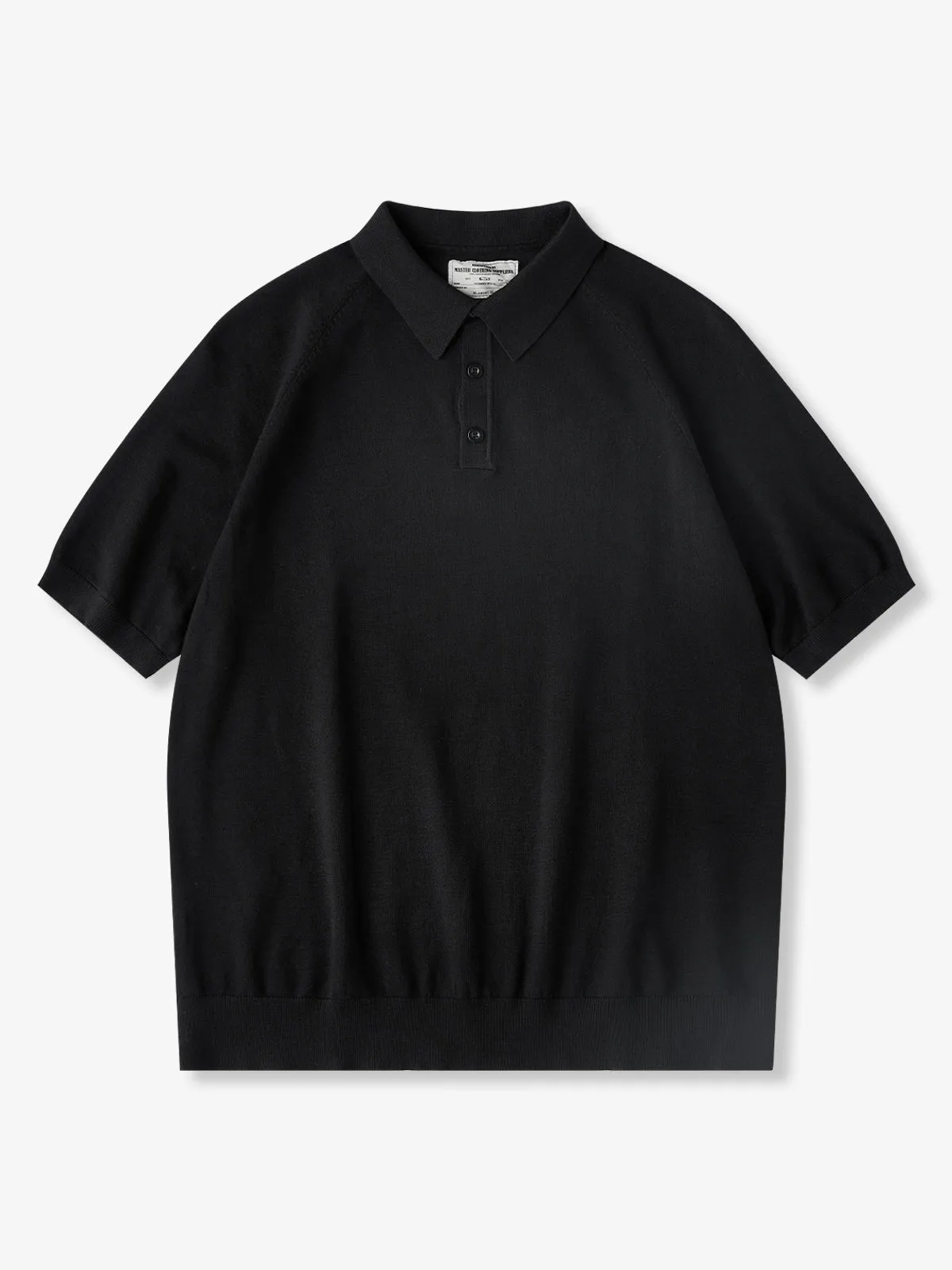 Business & Casual Solid 7-Color Raglan Sleeve Knit Polo Shirt sold by Karaku product image thumbnail 3