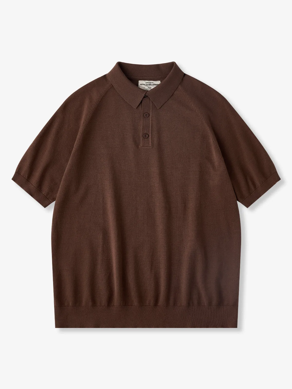 Business & Casual Solid 7-Color Raglan Sleeve Knit Polo Shirt sold by Karaku product image thumbnail 2