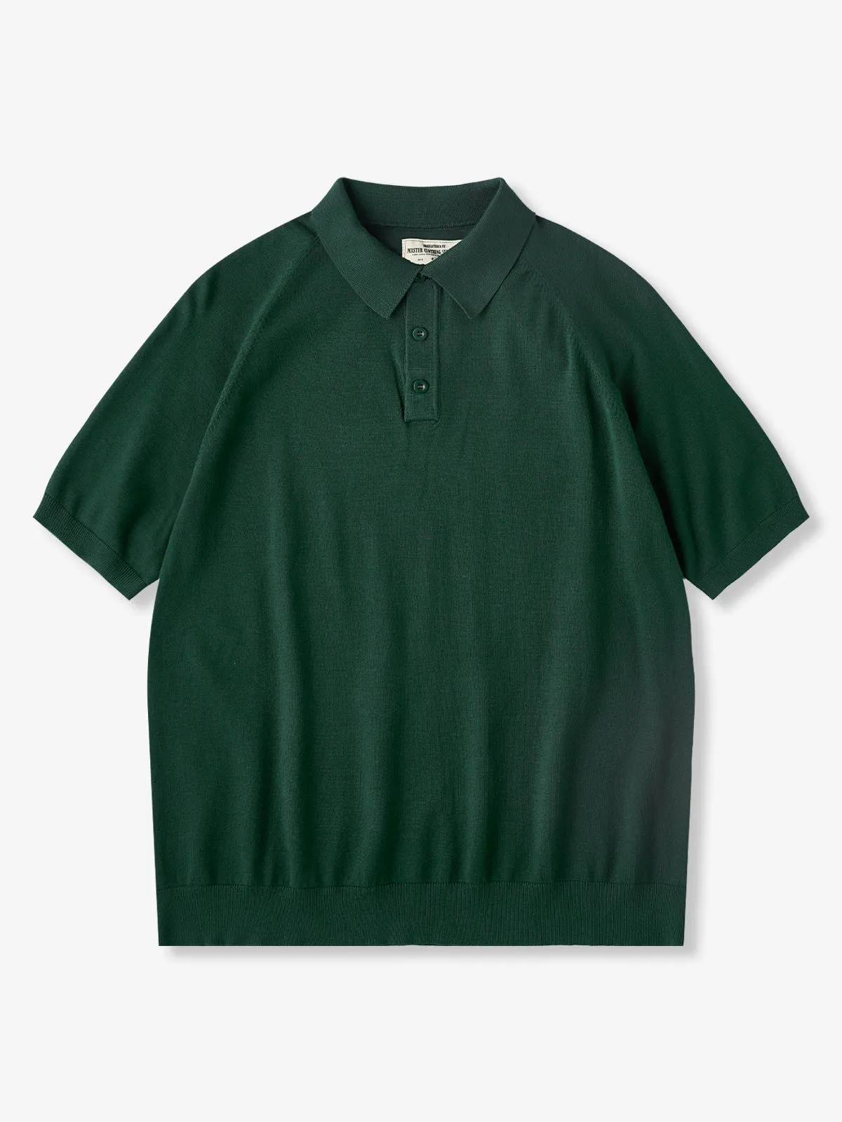 Business & Casual Solid 7-Color Raglan Sleeve Knit Polo Shirt sold by Karaku product image thumbnail 5