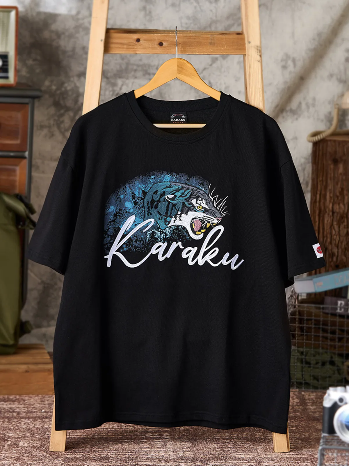 KARAKU × Raoh Tanaka “Bloom” Printed & Embroidered Cotton Tee sold by Karaku product image thumbnail 3