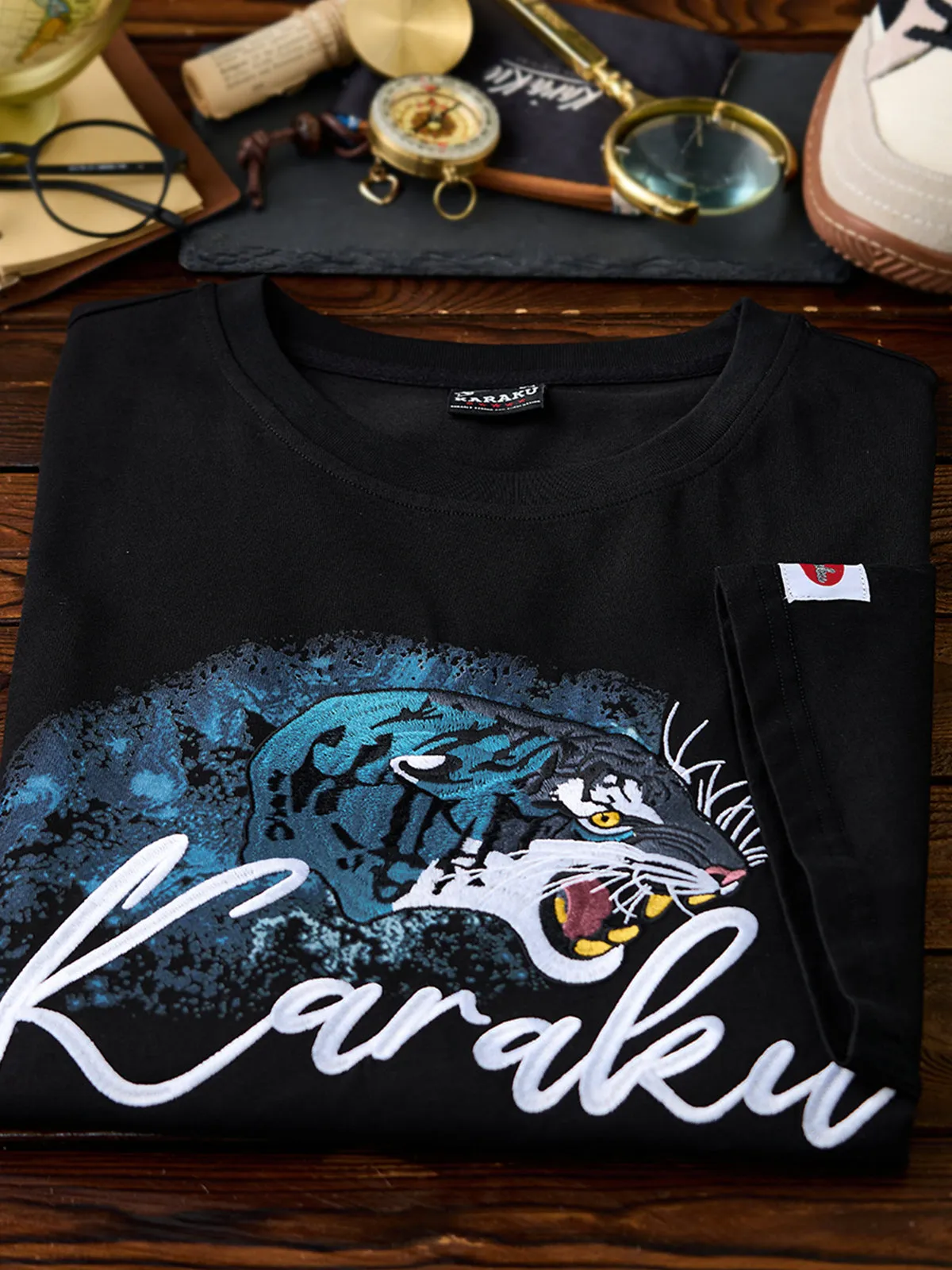 KARAKU × Raoh Tanaka “Bloom” Printed & Embroidered Cotton Tee sold by Karaku product image thumbnail 5