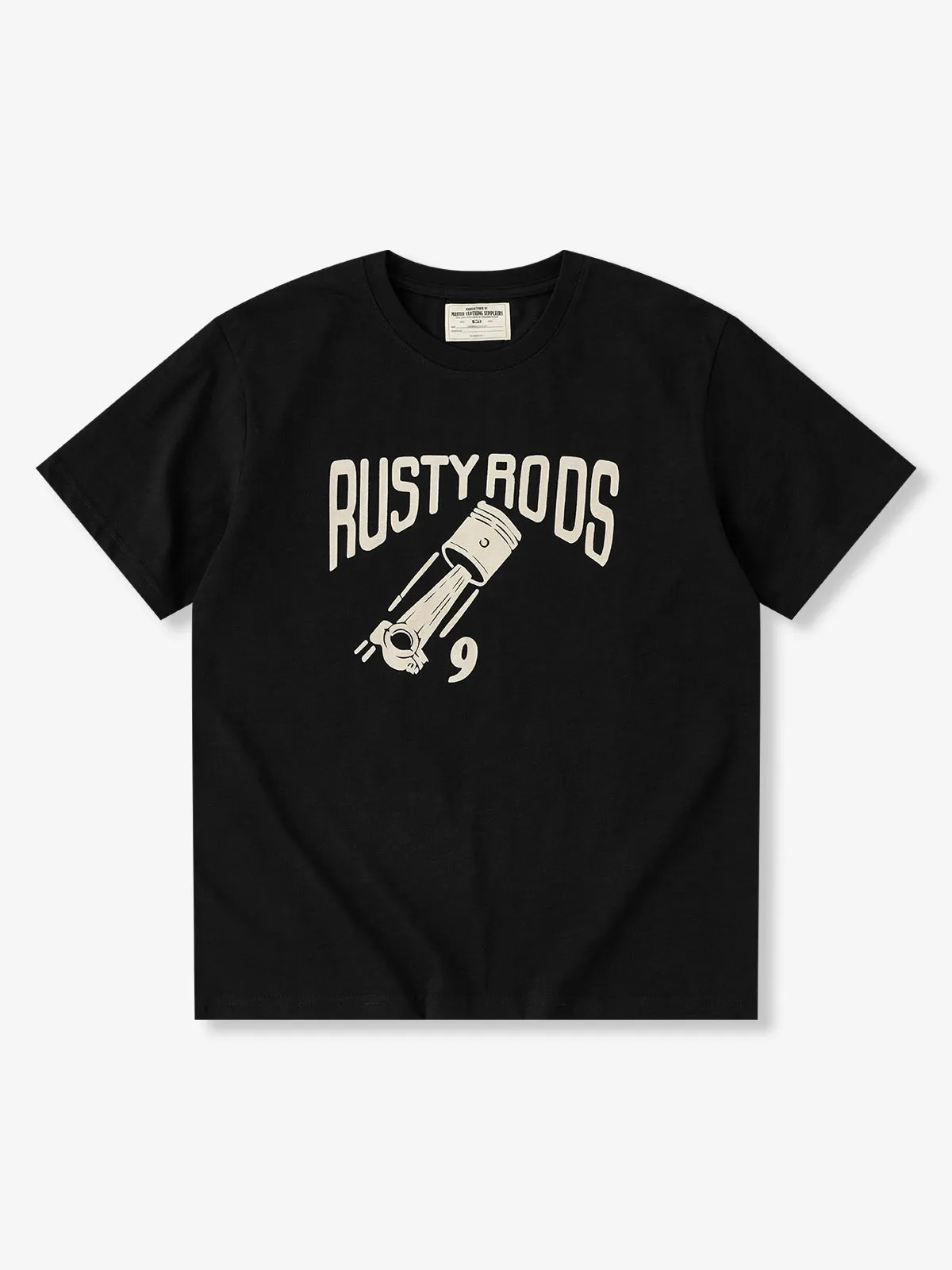 Slub Cotton “Piston Mechanical Custom Car Culture” Graphic T-Shirt sold by Karaku product image thumbnail 3