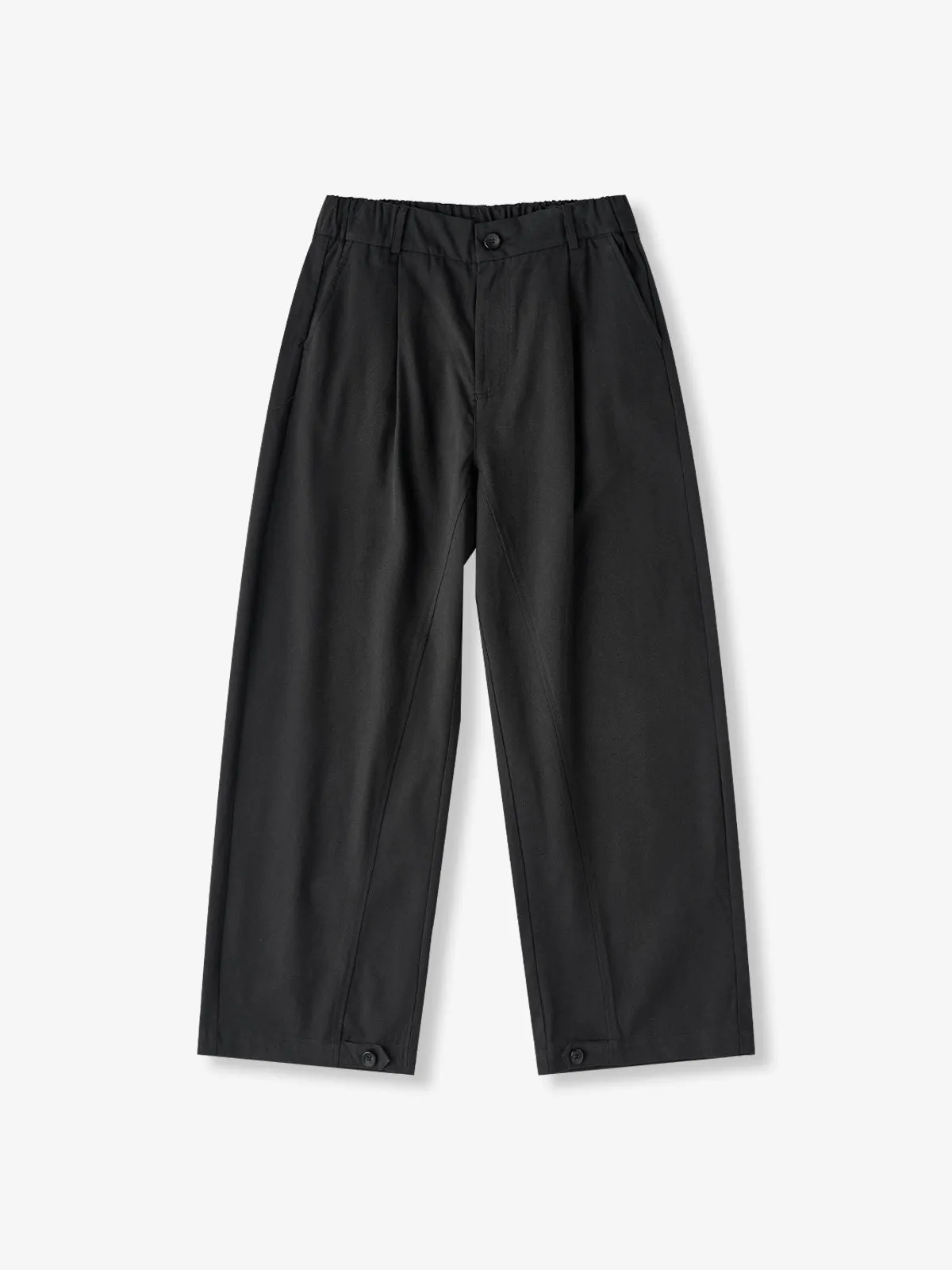 Retro Relaxed Straight-Leg Cotton-Viscose Pants sold by Karaku