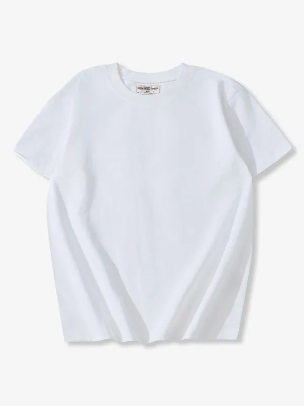Heavyweight Slub Cotton Solid Basic T-Shirt made by Karaku