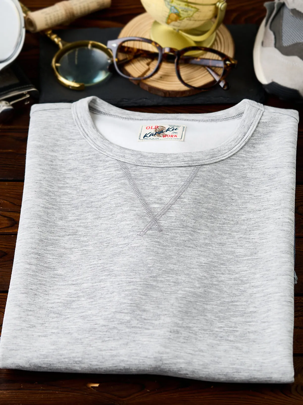 Denim x Cardboard Knit Asymmetrical Tee sold by Karaku product image thumbnail 5