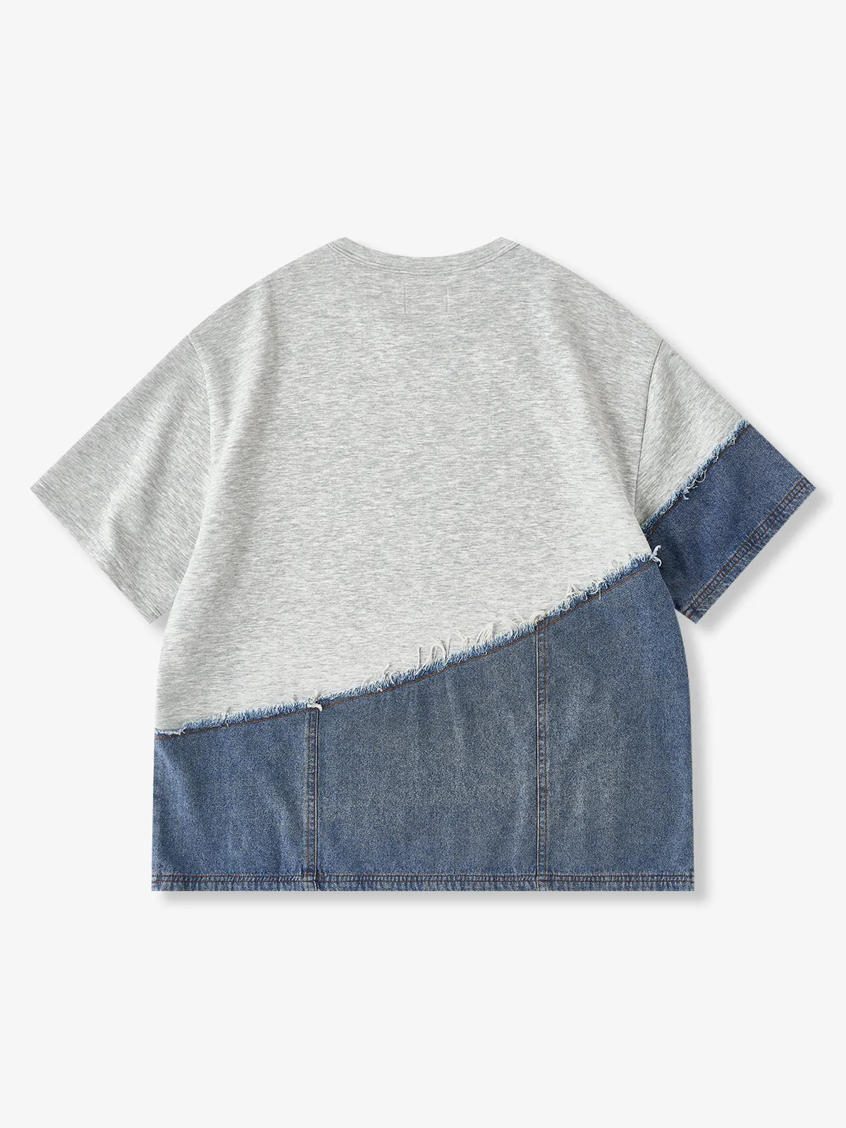 Denim x Cardboard Knit Asymmetrical Tee sold by Karaku product image thumbnail 2