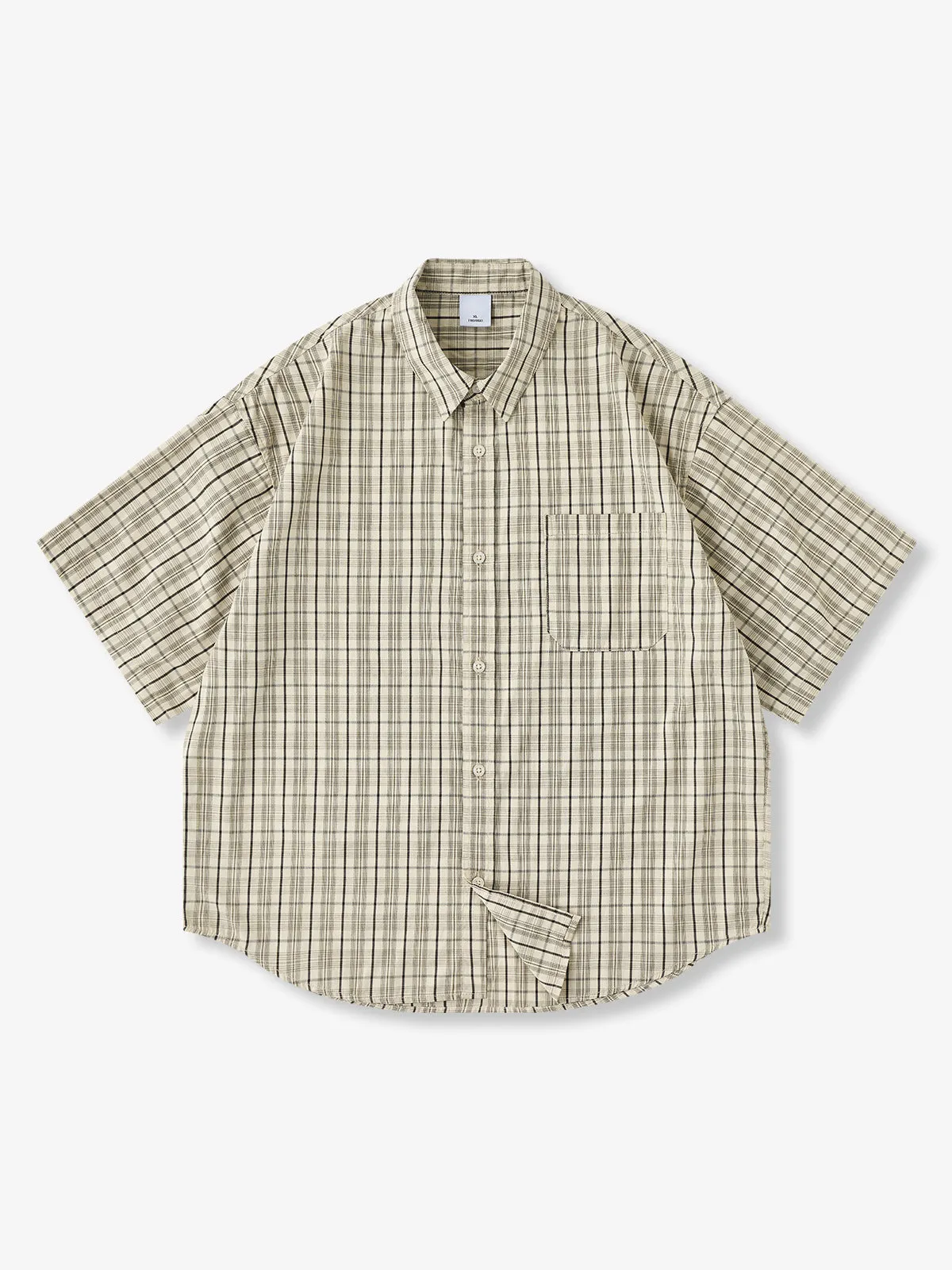 Vintage Plaid Short Sleeve Button-Up Shirt sold by Karaku product image thumbnail 2