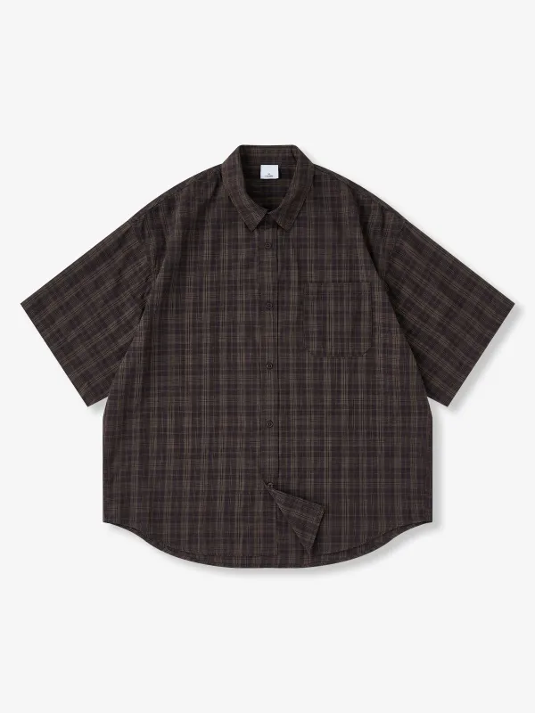Vintage Plaid Short Sleeve Button-Up Shirt made by Karaku