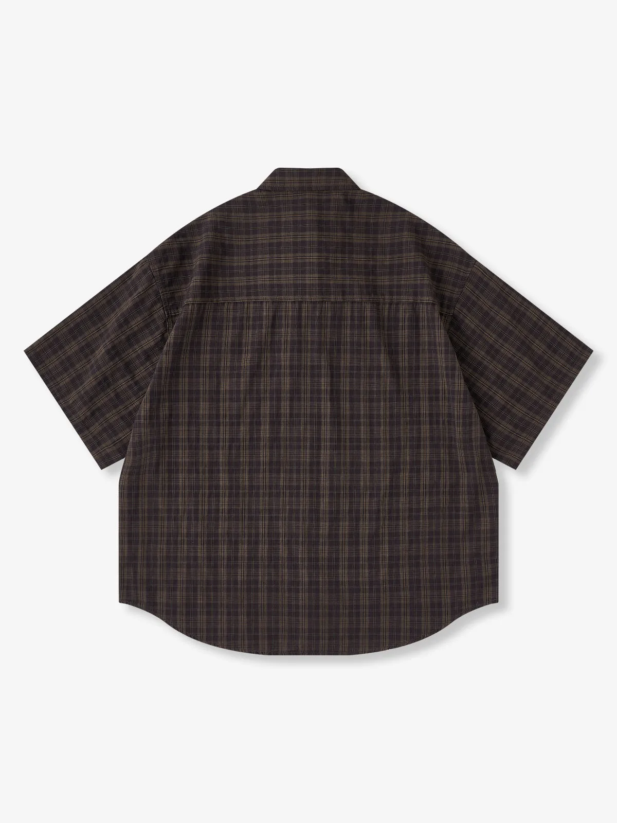 Vintage Plaid Short Sleeve Button-Up Shirt sold by Karaku product image thumbnail 3