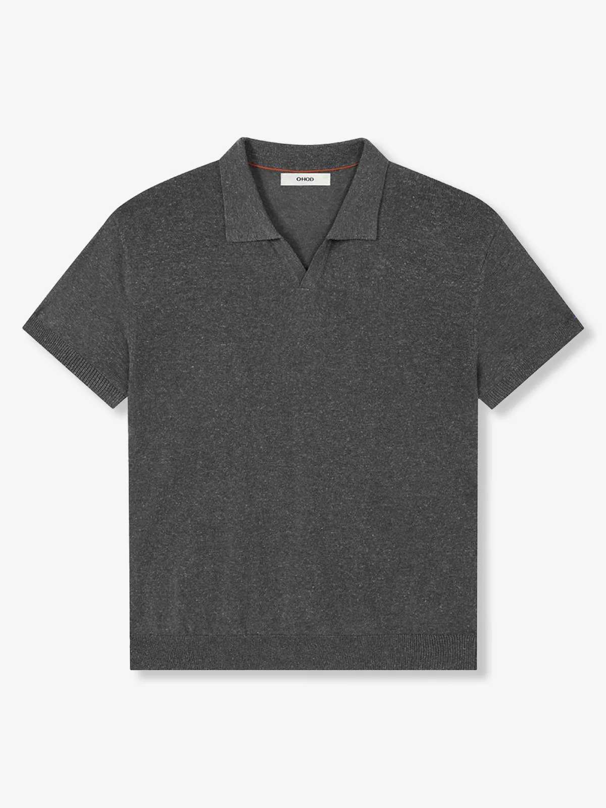 Lightweight Linen Blend Open Collar Knit Polo Shirt sold by Karaku product image thumbnail 3