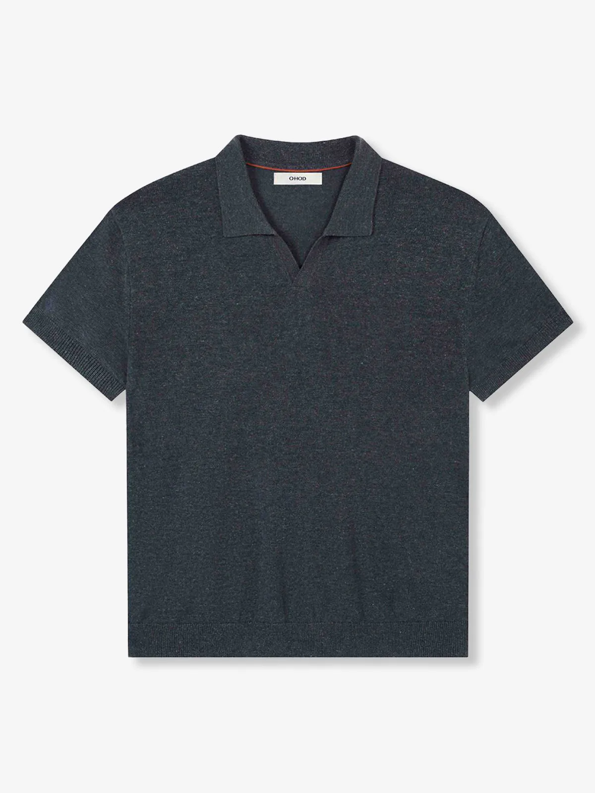 Lightweight Linen Blend Open Collar Knit Polo Shirt sold by Karaku