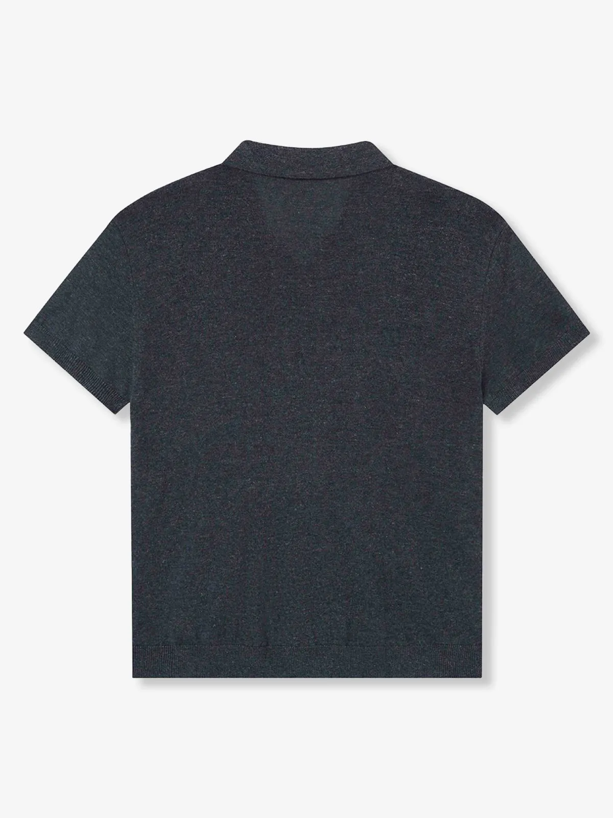 Lightweight Linen Blend Open Collar Knit Polo Shirt sold by Karaku product image thumbnail 4
