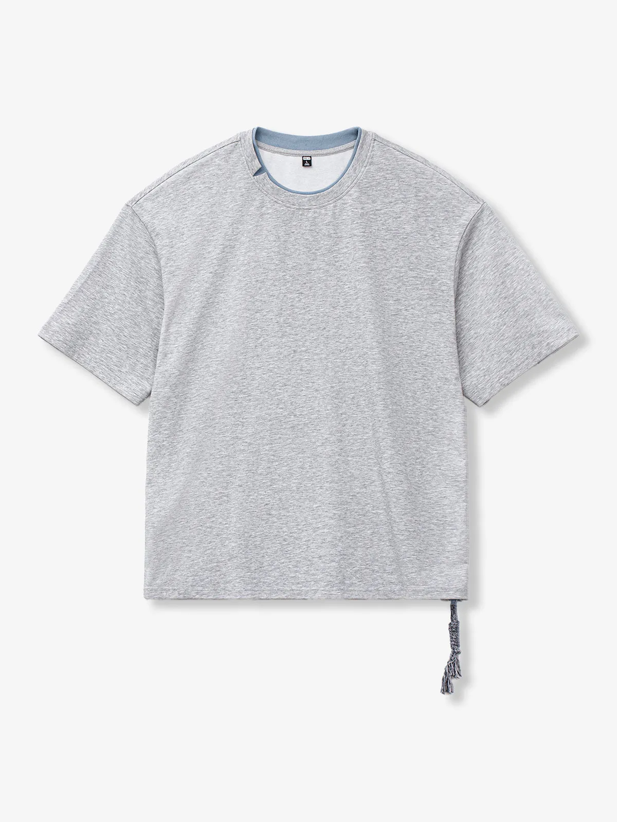 Minimalist Drawstring Hem Cotton Blend T-Shirt sold by Karaku
