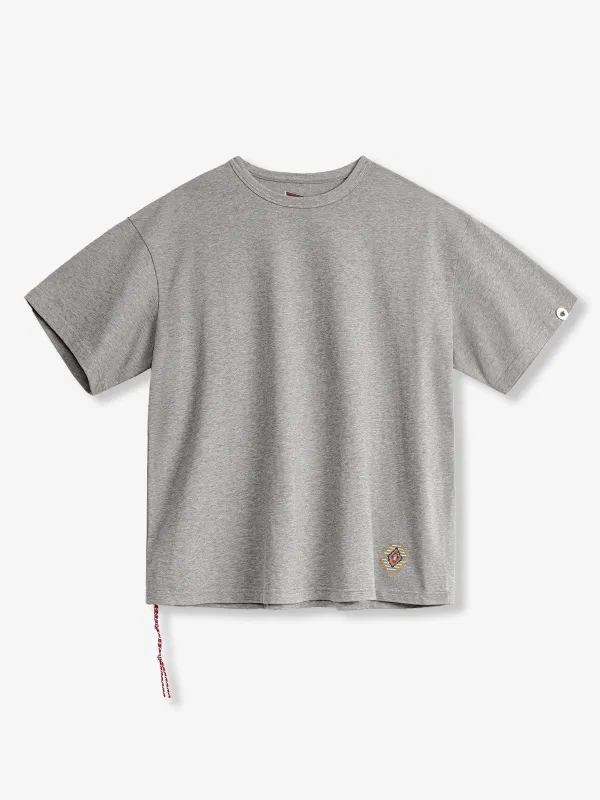 Minimalist Embroidered Cotton Drawstring T-Shirt made by Karaku