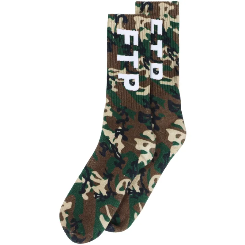 WOODLAND CAMO LOGO SOCKS sold by FTP