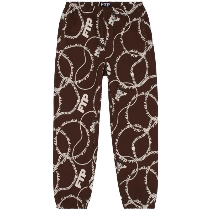 DIAMOND CHAIN SWEATPANT(BROWN) sold by FTP