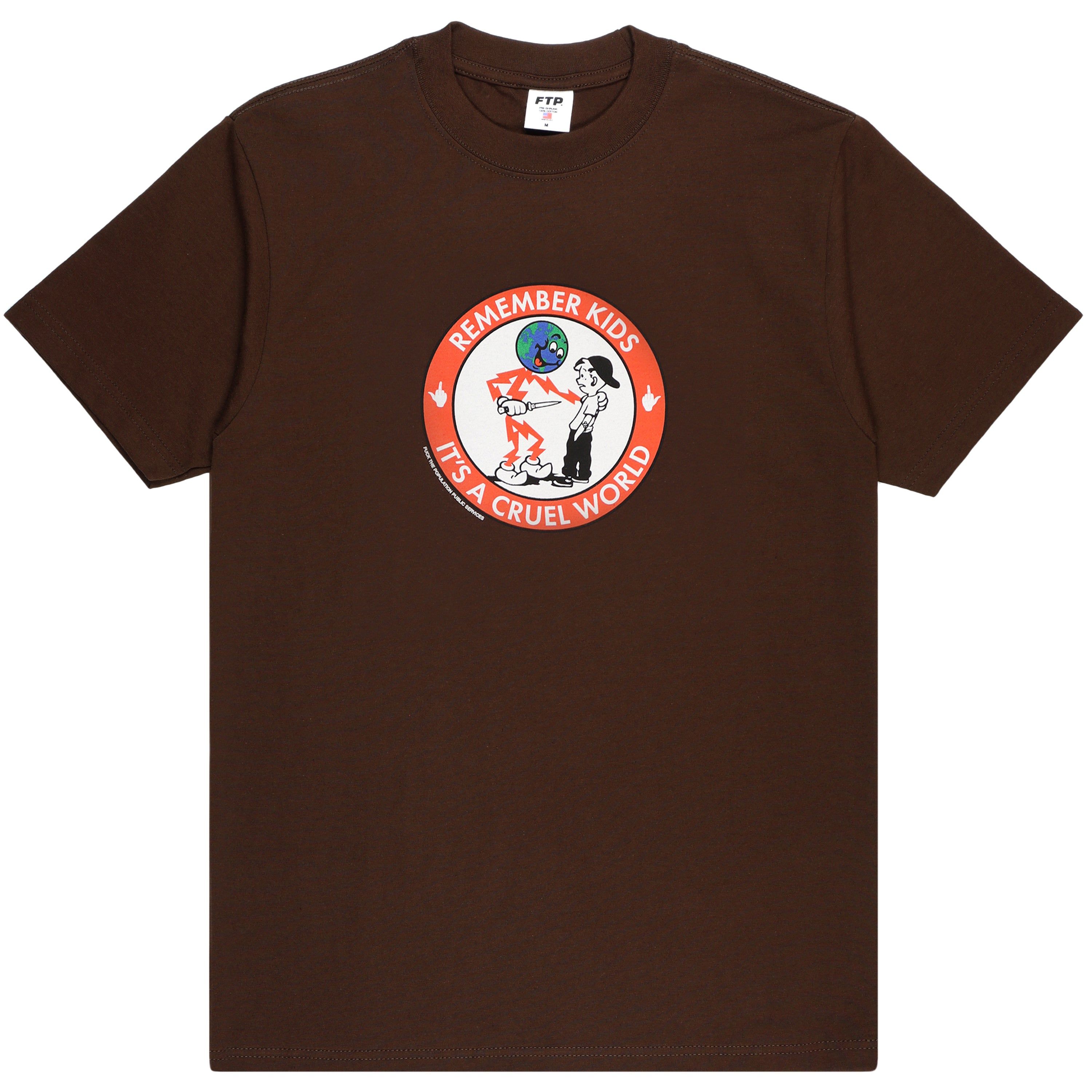 CRUEL WORLD TEE(BROWN) sold by FTP