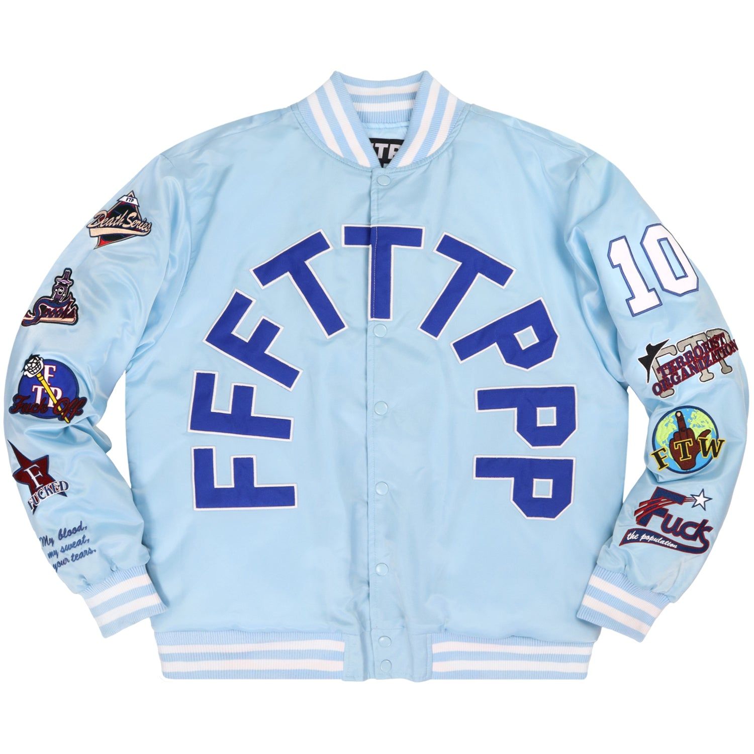 LEAGUE VARSITY JACKET(LIGHT BLUE) sold by FTP