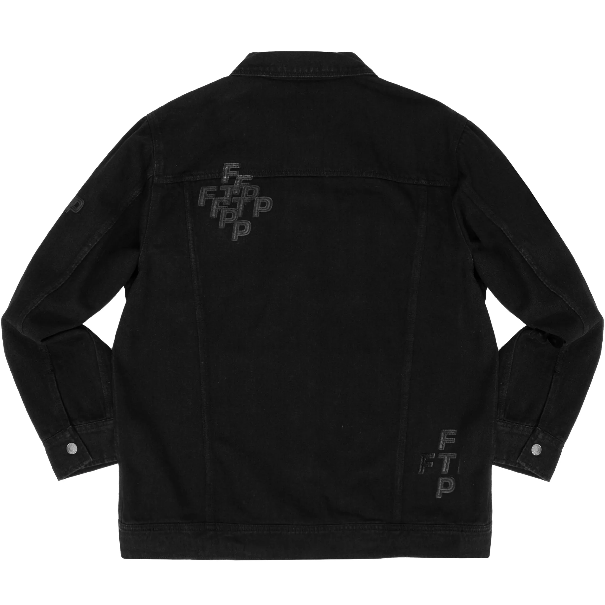 CROSS LOGO DENIM TRUCKER JACKET(BLACK) sold by FTP product image thumbnail 2
